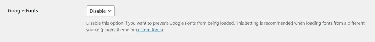 How to Reduce Your WordPress Website Size: The Complete Performance Guide 6 | Webhive Digital Disable Google fonts settings in Elementor