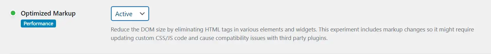How to Reduce Your WordPress Website Size: The Complete Performance Guide 4 | Webhive Digital Optimized markup settings in Elementor