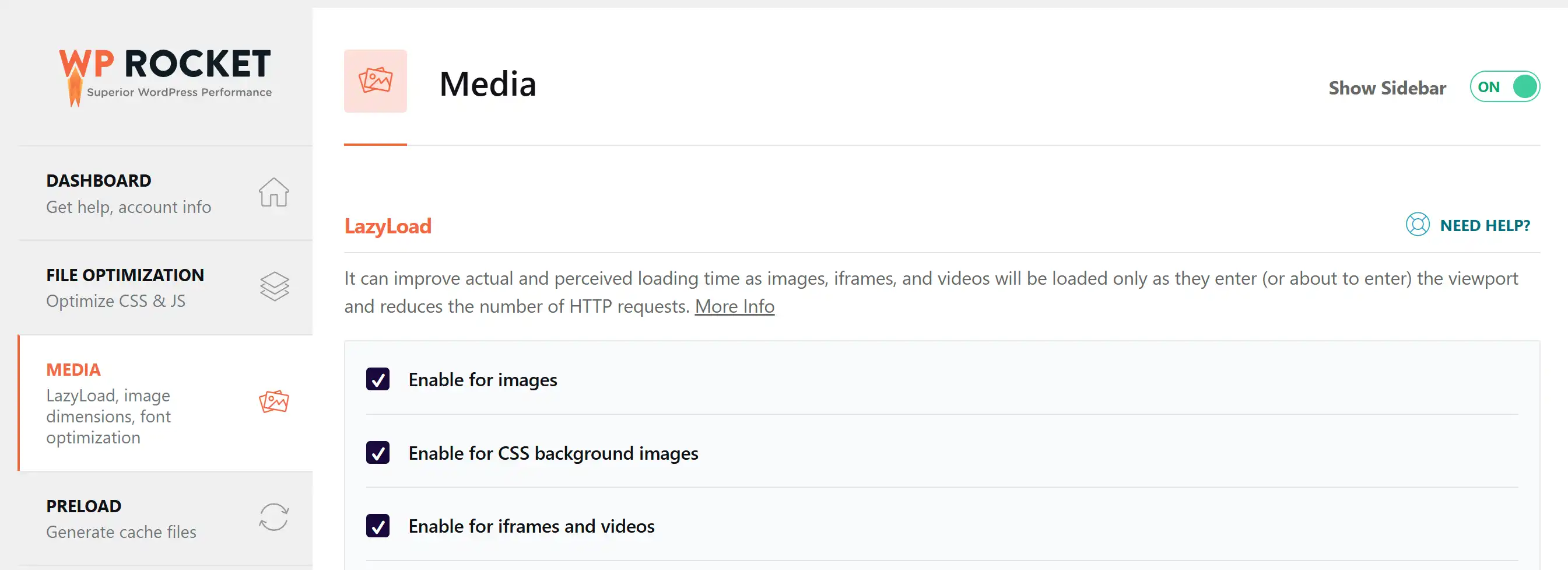 How to Reduce Your WordPress Website Size: The Complete Performance Guide 11 | Webhive Digital WP Rocket image lazy loading settings